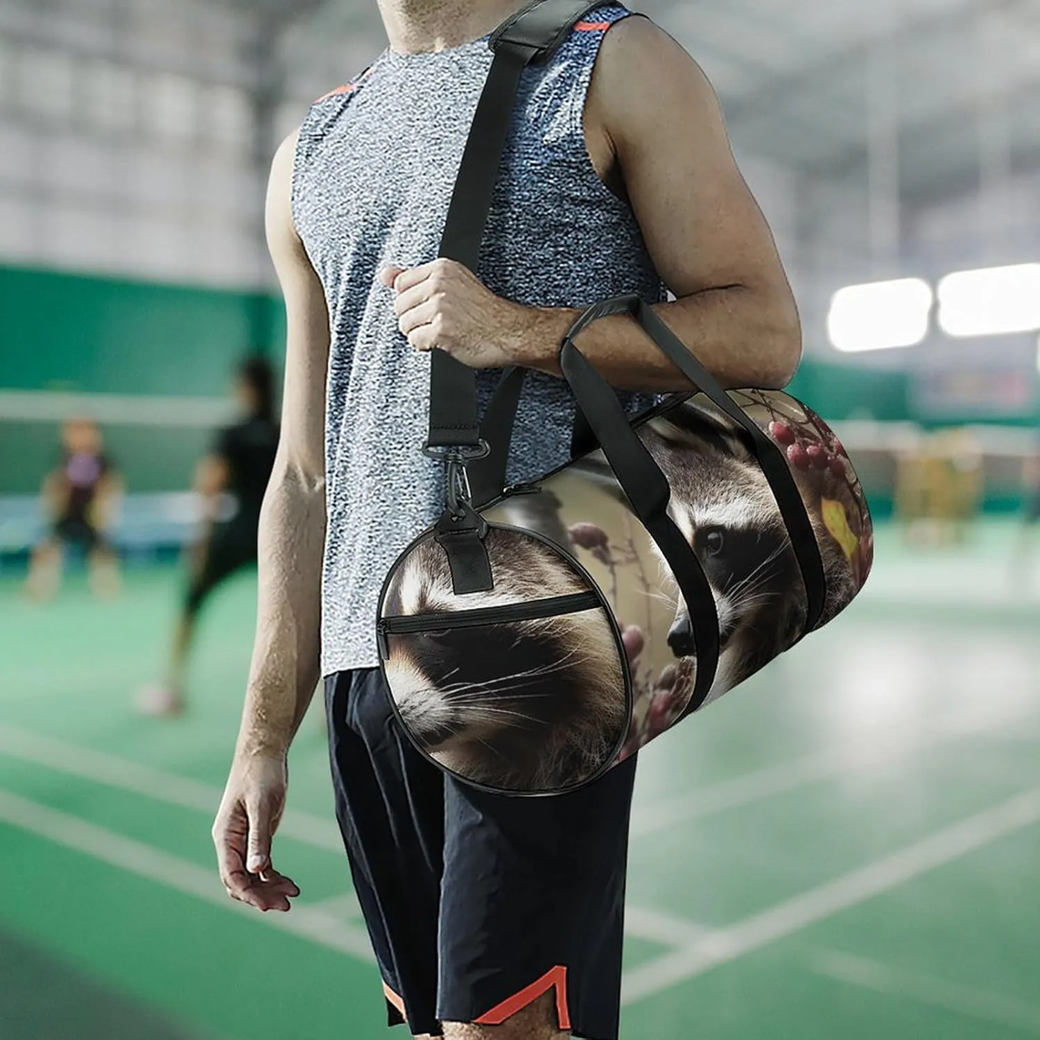 Sports Gym Bag for Women Men Travel Duffel Bag Tote Weekender Bag Animals on Tree Carry on Overnight Bag for Travel Swimming Fitness Workout Sports Duffle Bag