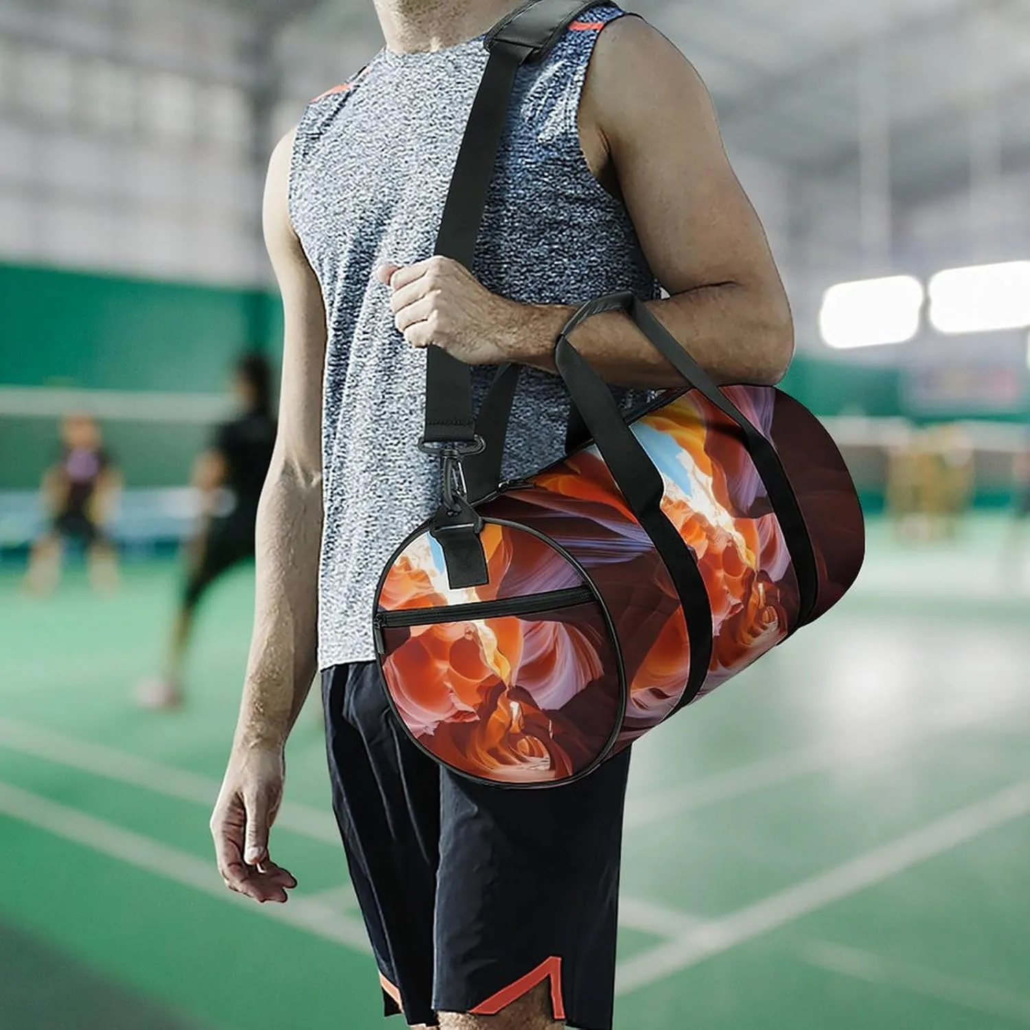 Sports Gym Bag for Women Men Travel Duffel Bag Tote Weekender Bag Antelope Canyon Carry on Overnight Bag for Travel Swimming Fitness Workout Sports Duffle Bag