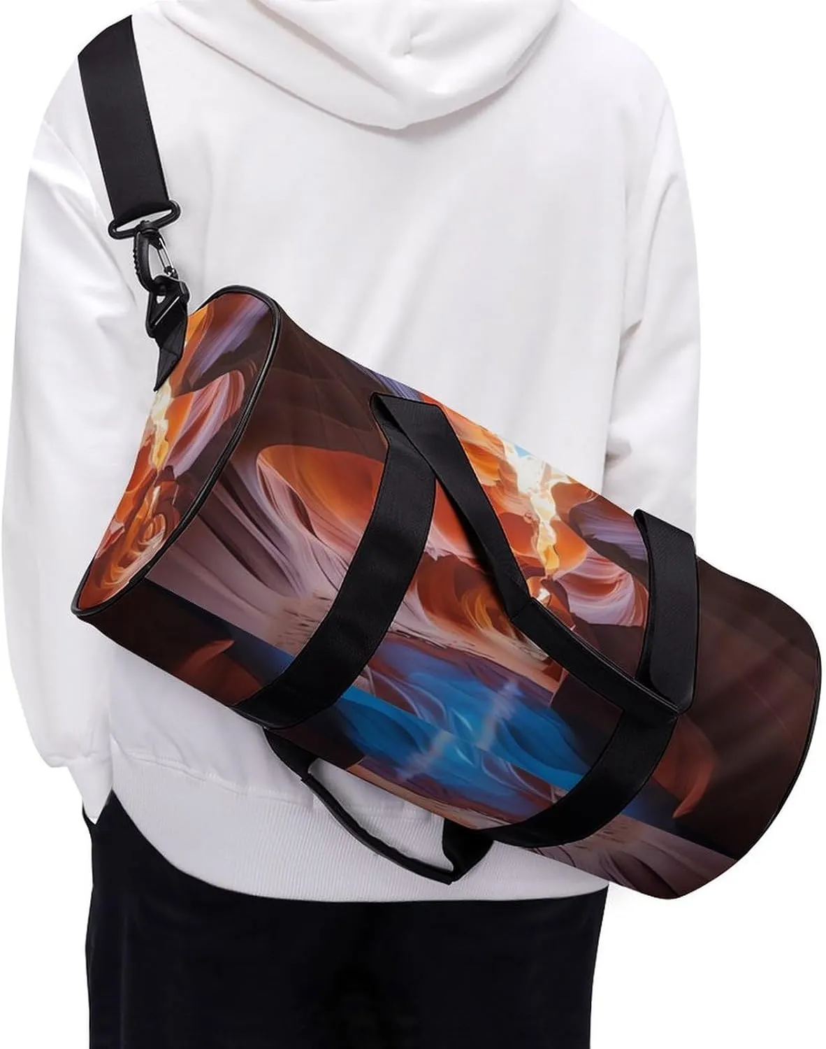 Sports Gym Bag for Women Men Travel Duffel Bag Tote Weekender Bag Antelope Canyon Carry on Overnight Bag for Travel Swimming Fitness Workout Sports Duffle Bag