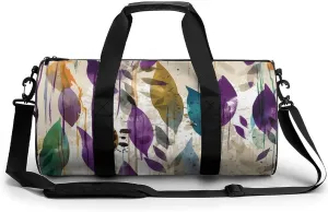 Sports Gym Bag for Women Men Travel Duffel Bag Tote Weekender Bag Colored Leaves Carry on Overnight Bag for Travel Swimming Fitness Workout Sports Duffle Bag