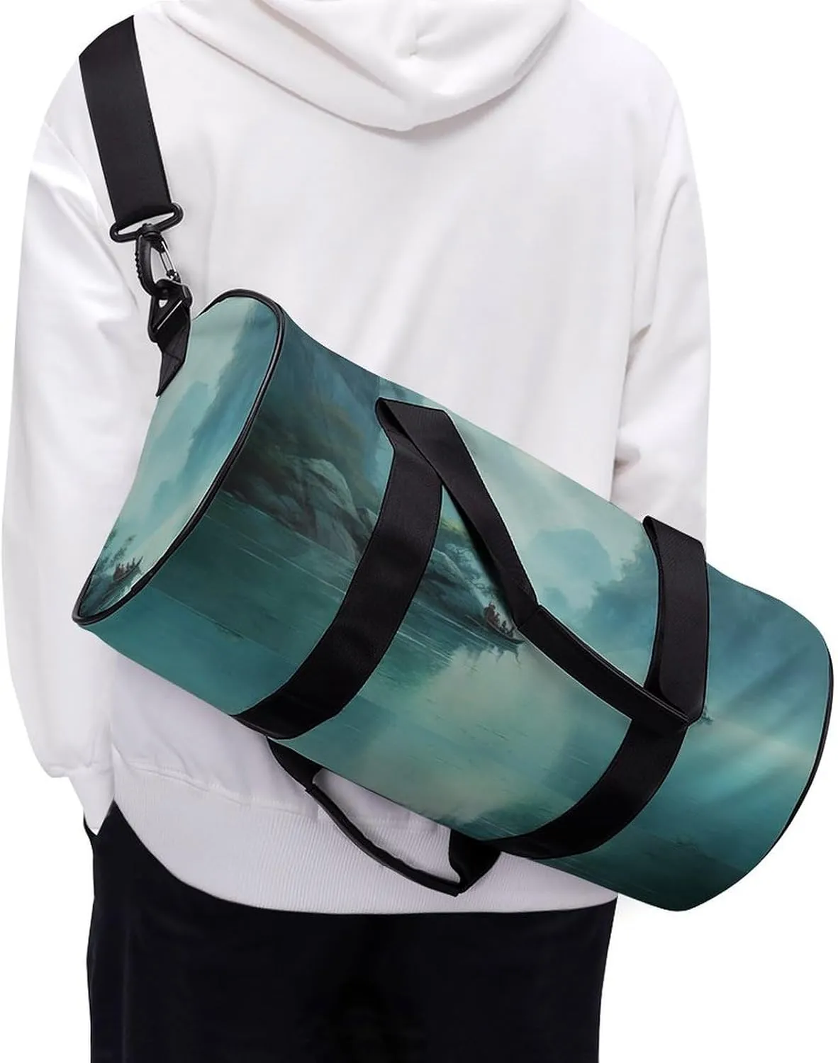Sports Gym Bag for Women Men Travel Duffel Bag Tote Weekender Bag Country Life Pictures Carry on Overnight Bag for Travel Swimming Fitness Workout Sports Duffle Bag