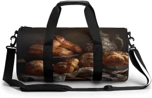 Sports Gym Bag for Women Men Travel Duffel Bag Tote Weekender Bag Dough for Bread Carry on Overnight Bag for Travel Swimming Fitness Workout Sports Duffle Bag