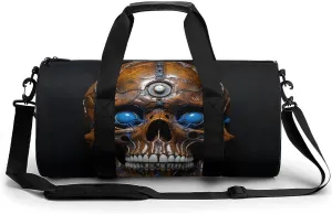 Sports Gym Bag for Women Men Travel Duffel Bag Tote Weekender Bag Eyes Skull Carry on Overnight Bag for Travel Swimming Fitness Workout Sports Duffle Bag