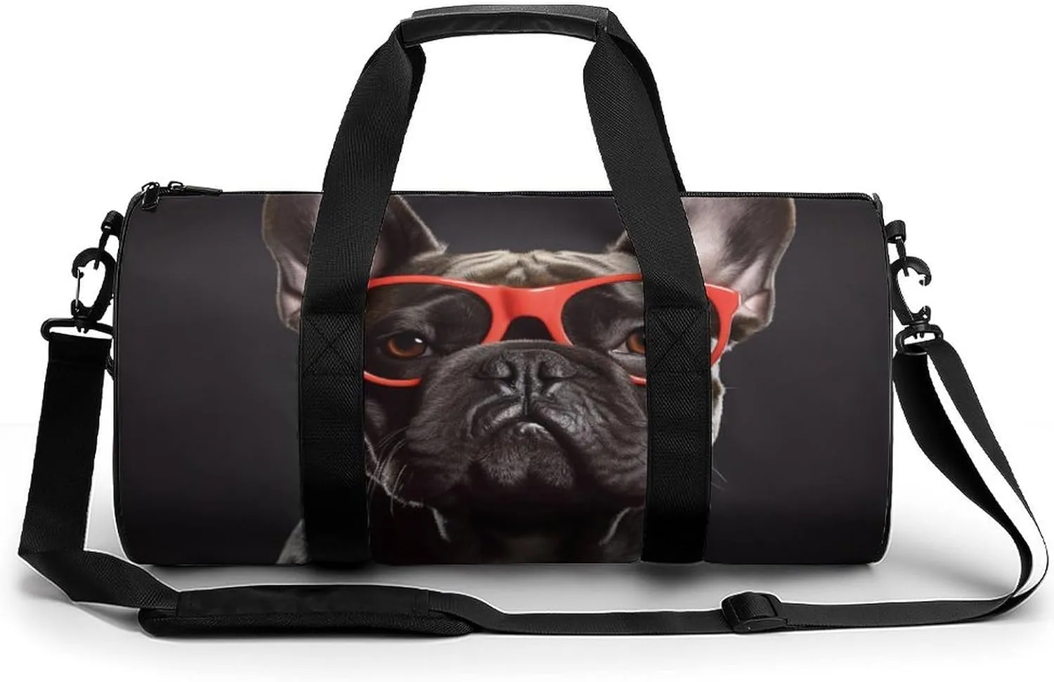 Sports Gym Bag for Women Men Travel Duffel Bag Tote Weekender Bag French Bulldog Carry on Overnight Bag for Travel Swimming Fitness Workout Sports Duffle Bag