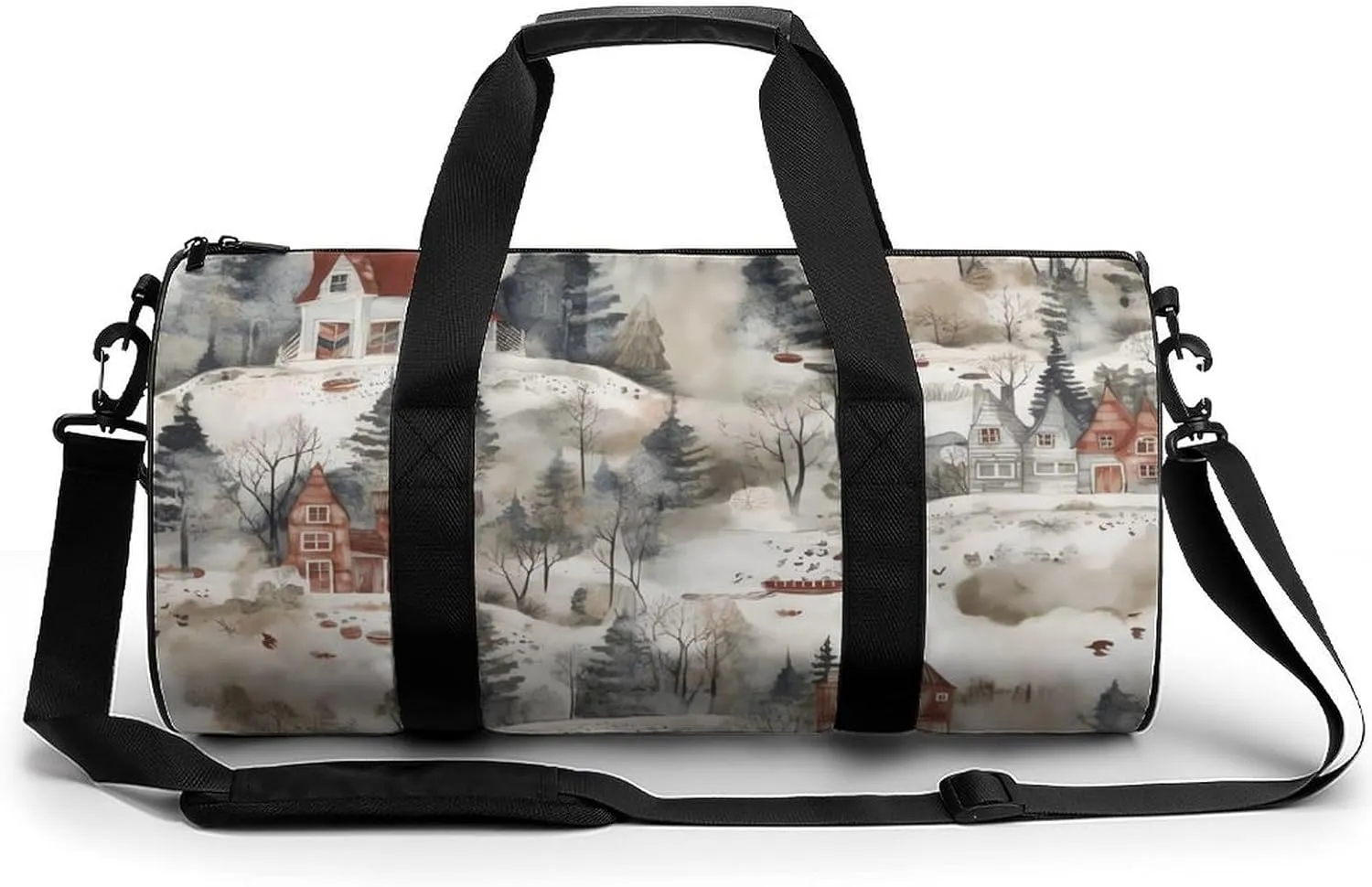 Sports Gym Bag for Women Men Travel Duffel Bag Tote Weekender Bag House on Lake Carry on Overnight Bag for Travel Swimming Fitness Workout Sports Duffle Bag