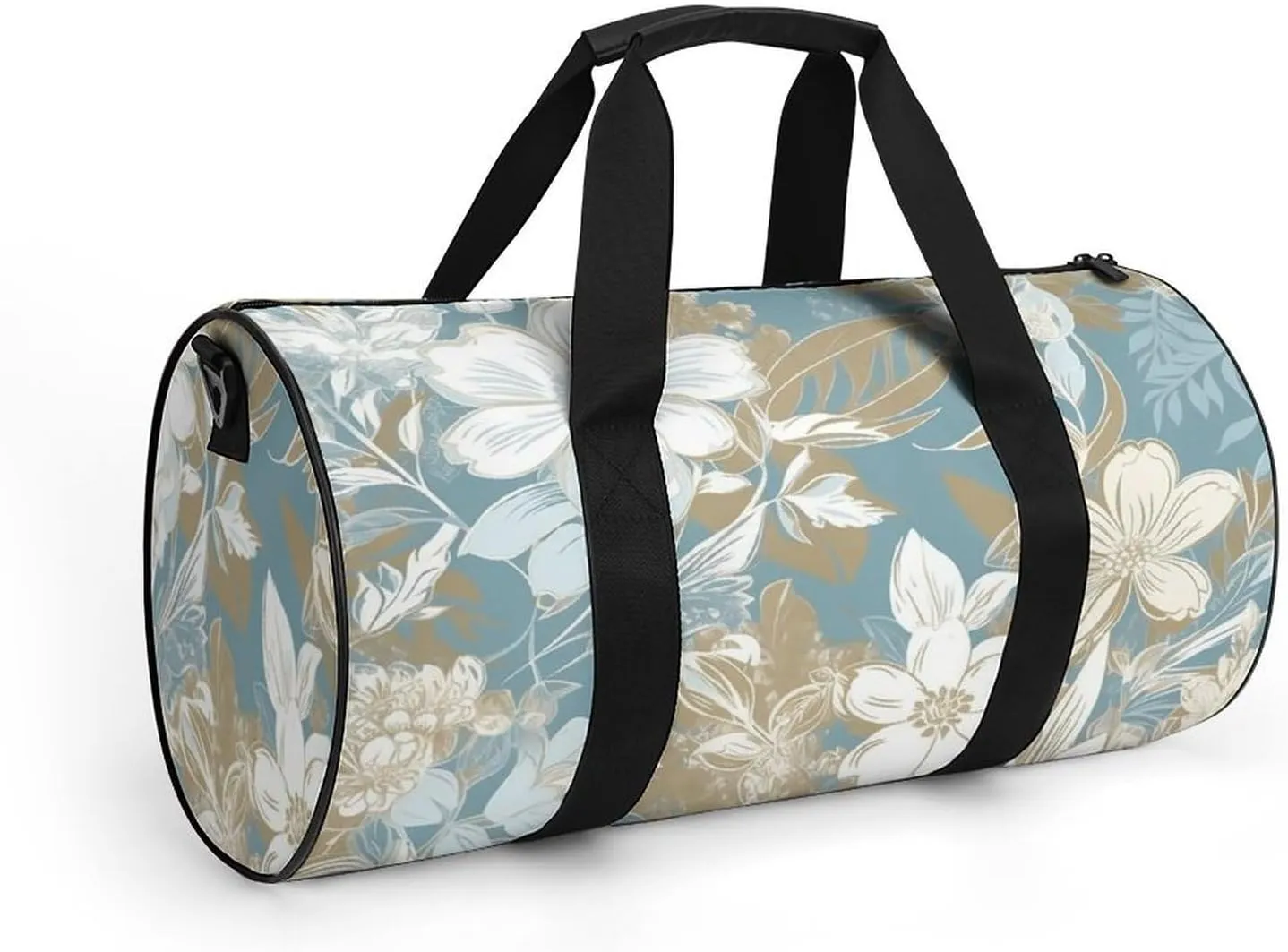 Sports Gym Bag for Women Men Travel Duffel Bag Tote Weekender Bag Light Peach Flowers Carry on Overnight Bag for Travel Swimming Fitness Workout Sports Duffle Bag