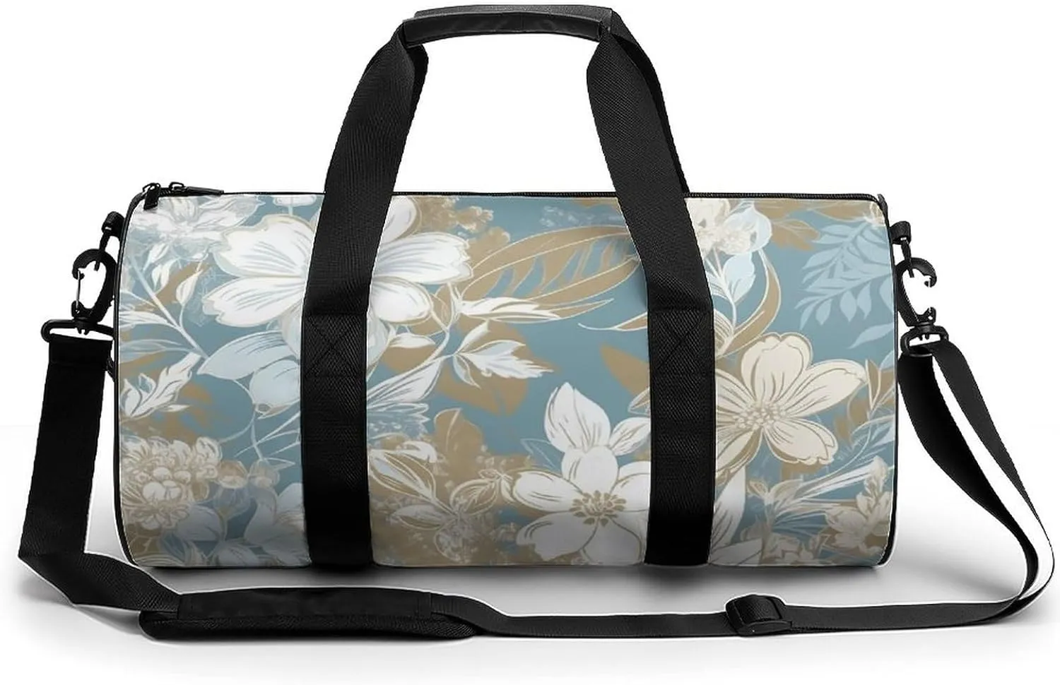 Sports Gym Bag for Women Men Travel Duffel Bag Tote Weekender Bag Light Peach Flowers Carry on Overnight Bag for Travel Swimming Fitness Workout Sports Duffle Bag