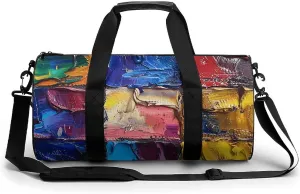 Sports Gym Bag for Women Men Travel Duffel Bag Tote Weekender Bag Paint Tray Pictures Carry on Overnight Bag for Travel Swimming Fitness Workout Sports Duffle Bag