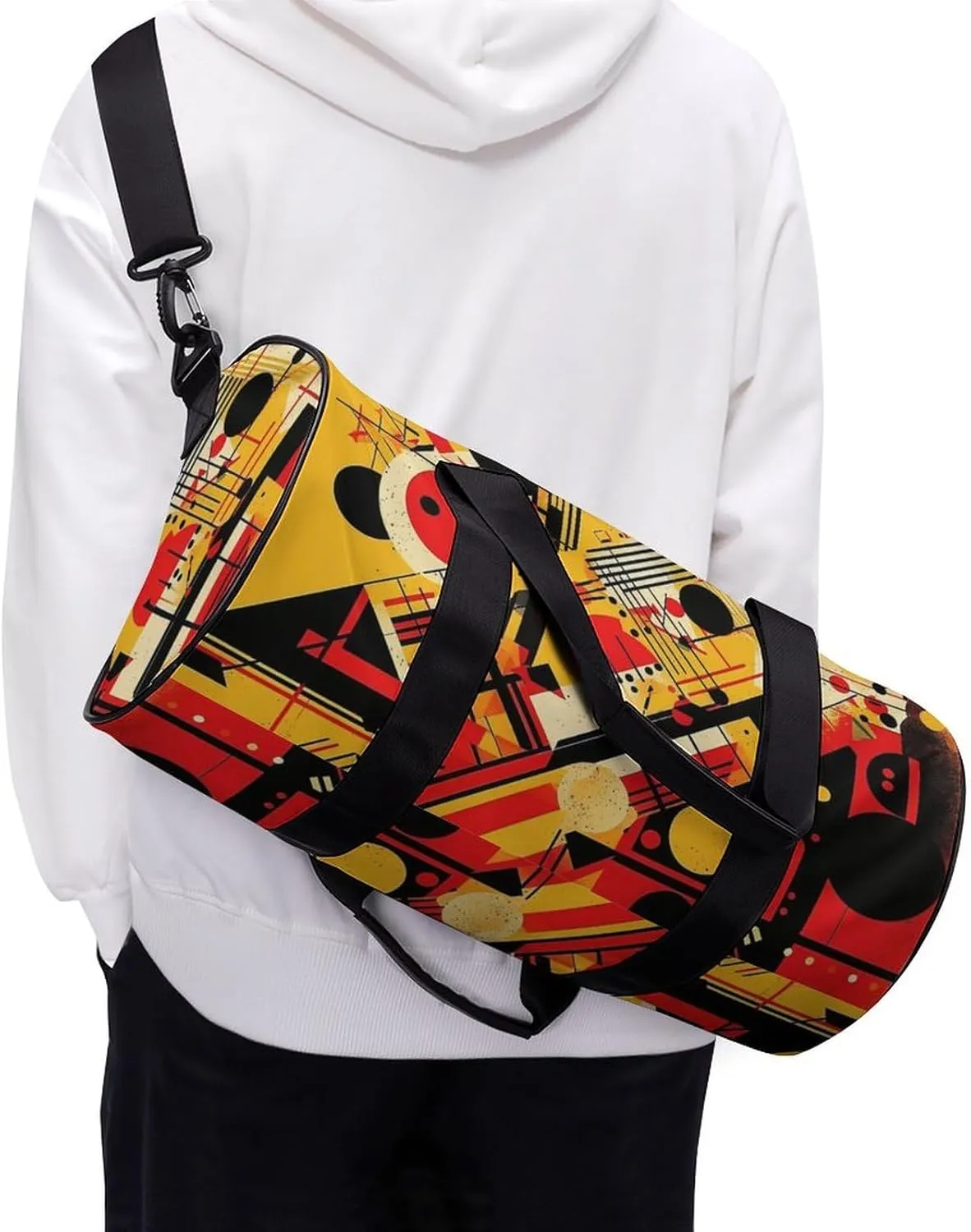 Sports Gym Bag for Women Men Travel Duffel Bag Tote Weekender Bag Patterns of Different Shapes Carry on Overnight Bag for Travel Swimming Fitness Workout Sports Duffle Bag