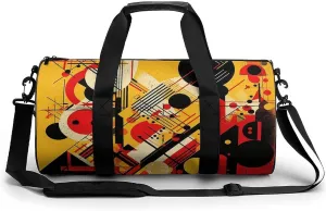 Sports Gym Bag for Women Men Travel Duffel Bag Tote Weekender Bag Patterns of Different Shapes Carry on Overnight Bag for Travel Swimming Fitness Workout Sports Duffle Bag