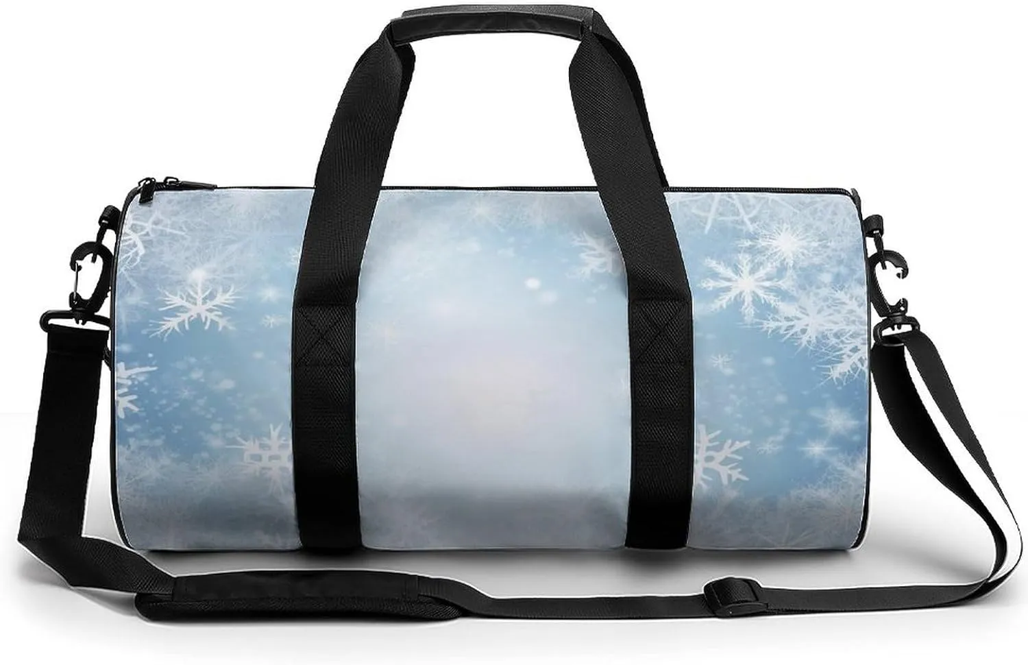 Sports Gym Bag for Women Men Travel Duffel Bag Tote Weekender Bag White Snow Carry on Overnight Bag for Travel Swimming Fitness Workout Sports Duffle Bag