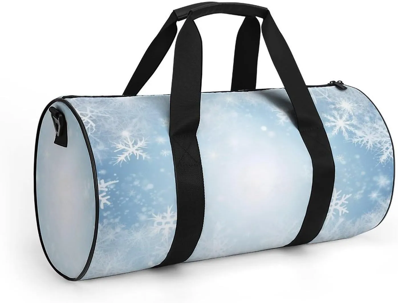 Sports Gym Bag for Women Men Travel Duffel Bag Tote Weekender Bag White Snow Carry on Overnight Bag for Travel Swimming Fitness Workout Sports Duffle Bag