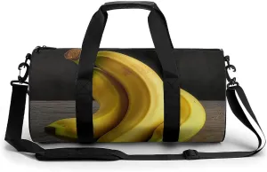Sports Gym Bag for Women Men Travel Duffel Bag Tote Weekender Bag Yellow Banana Carry on Overnight Bag for Travel Swimming Fitness Workout Sports Duffle Bag