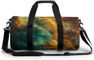 Sports Gym Bag for Women Men Travel Duffel Bag Vibrant Nebula Swirl Weekender Bag Canvas Carry on Overnight Bag for Travel Swimming Fitness Workout Sports Duffle Bag
