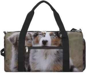 Sports Gym Bag for Women Men with Shoe And Wet Compartment Travel Duffel Bag Australian Shepherd Weekender Bag Carry on Overnight Bag for Swimming Fitness Workout Sport Duffle Bag, style-2