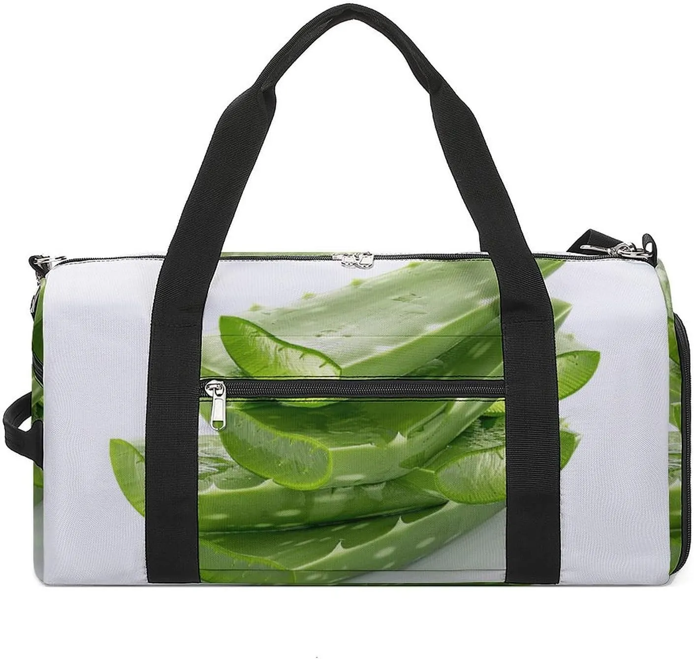 Sports Gym Bag for Women Men with Shoe And Wet Compartment Travel Duffel Bag Fresh Aloe Vera Flakes Weekender Bag Carry on Overnight Bag for Swimming Fitness Workout Sport Duffle Bag
