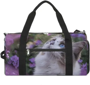 Sports Gym Bag for Women Men with Shoe And Wet Compartment Travel Duffel Bag In The Garden Weekender Bag Carry on Overnight Bag for Swimming Fitness Workout Sport Duffle Bag