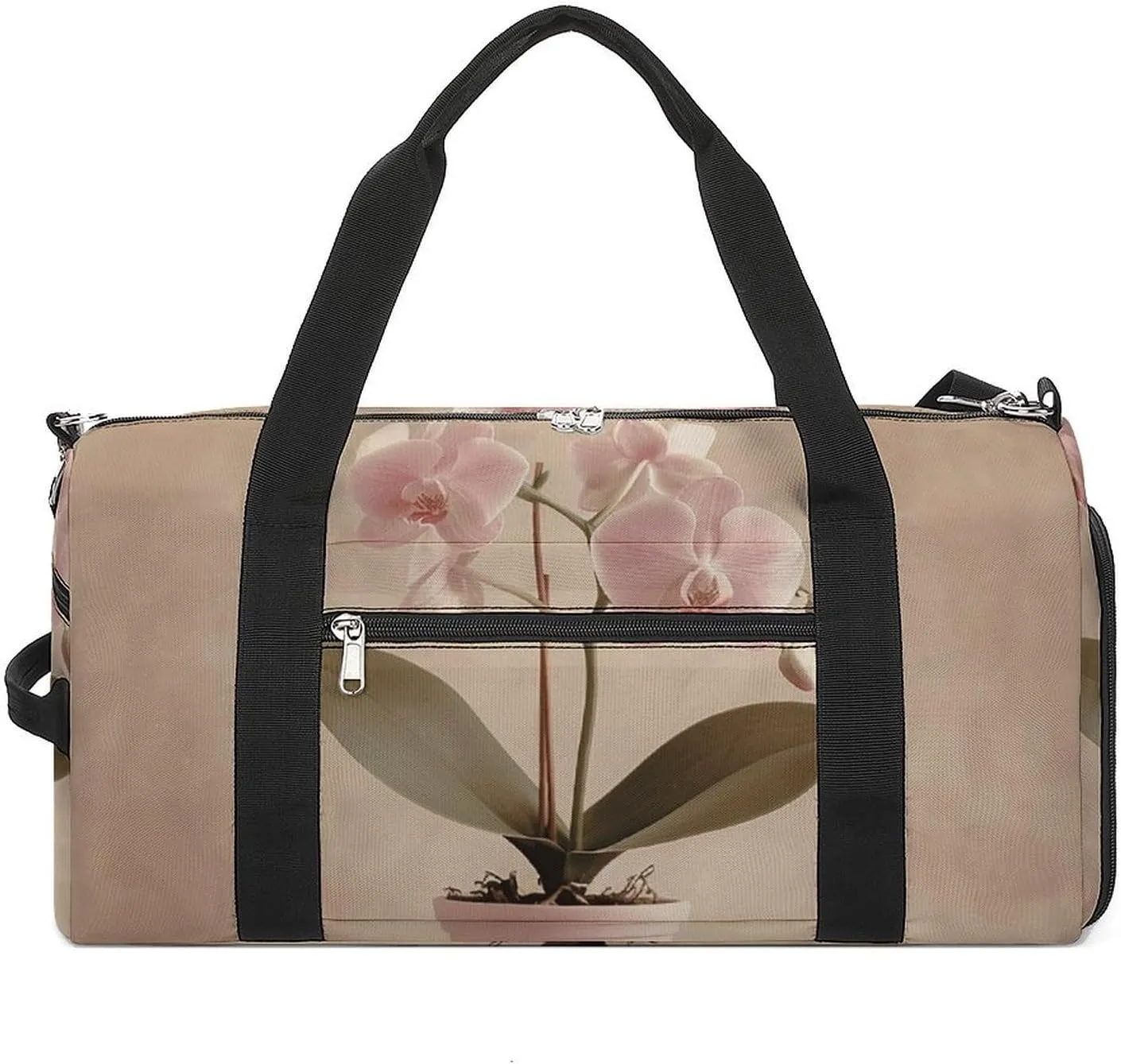 Sports Gym Bag for Women Men with Shoe And Wet Compartment Travel Duffel Bag Orchids in A Jar Weekender Bag Carry on Overnight Bag for Swimming Fitness Workout Sport Duffle Bag