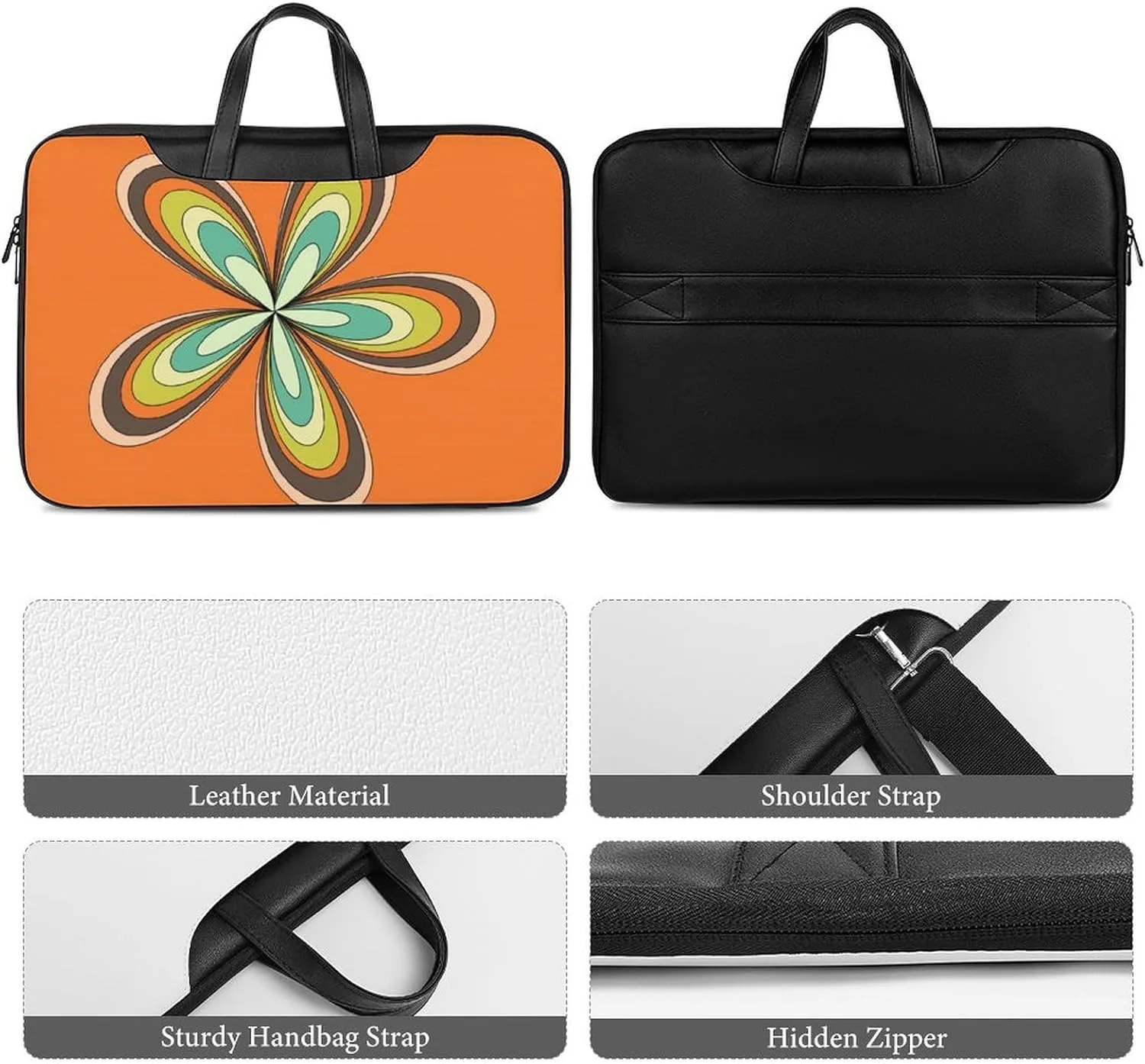 St Patrick Clover Green Leather Computer Bag with Multiple Sizes to Choose From, Convenient to Carry
