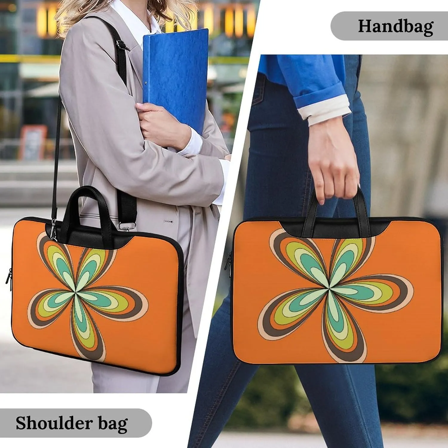 St Patrick Clover Green Leather Computer Bag with Multiple Sizes to Choose From, Convenient to Carry