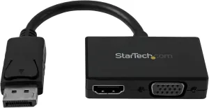 StarTech DP2HDVGA Travel A/V Adapter 2-In-1 Display Port to HDMI or VGA