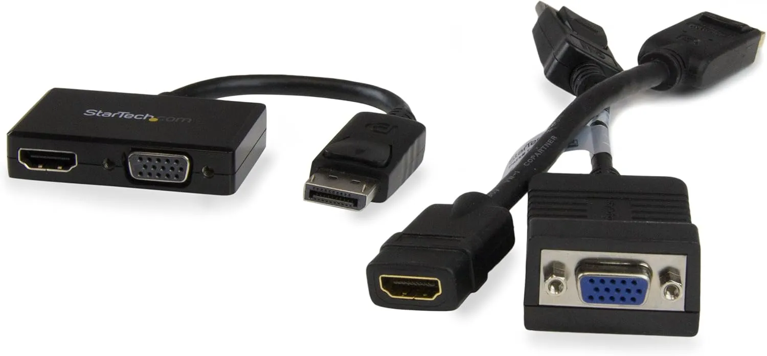 StarTech DP2HDVGA Travel A/V Adapter 2-In-1 Display Port to HDMI or VGA