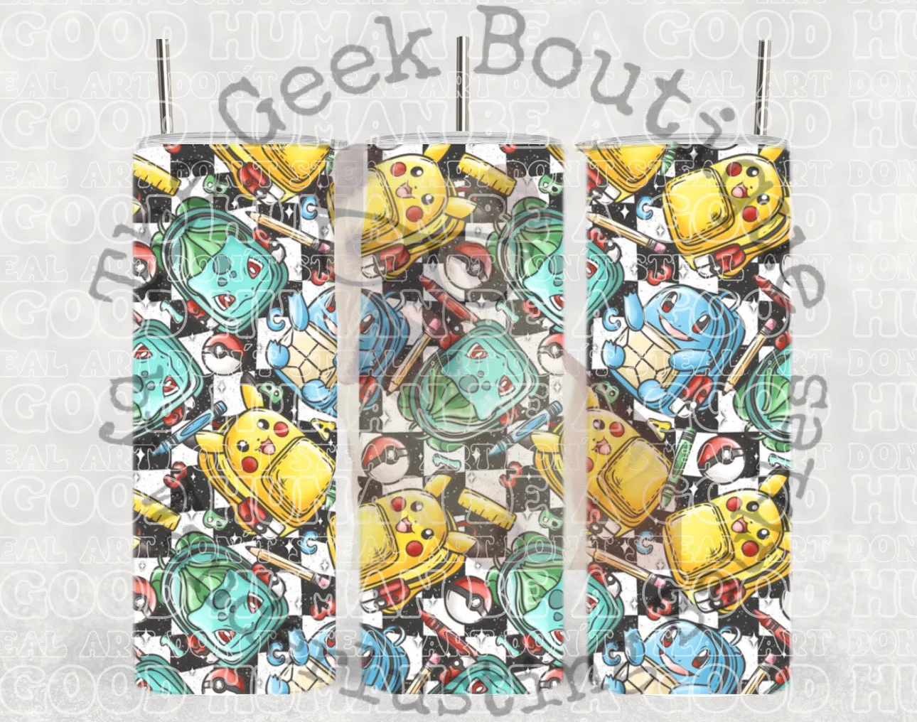 Starter Poke Backpacks Anime Video Game Tumbler