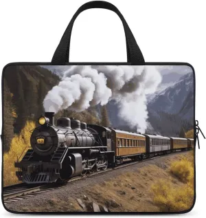 Steam Locomotive Train Laptop Bag Durable Laptop Sleeve Water-Resistant Notebook Bag for Computer Or Tablet