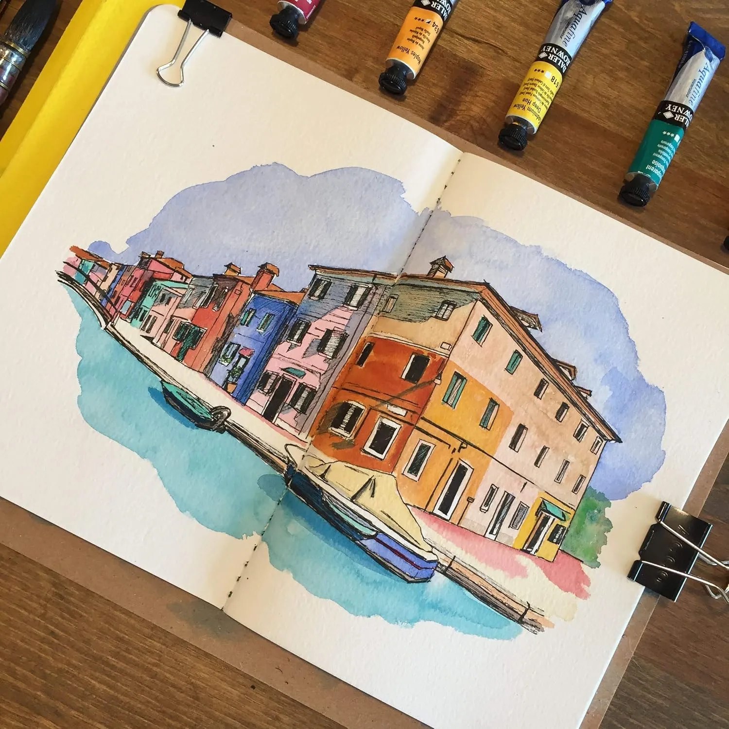 Strathmore 500 Series Watercolor Travel Journal, Cold Press, 5" x 8", 20 pages, White