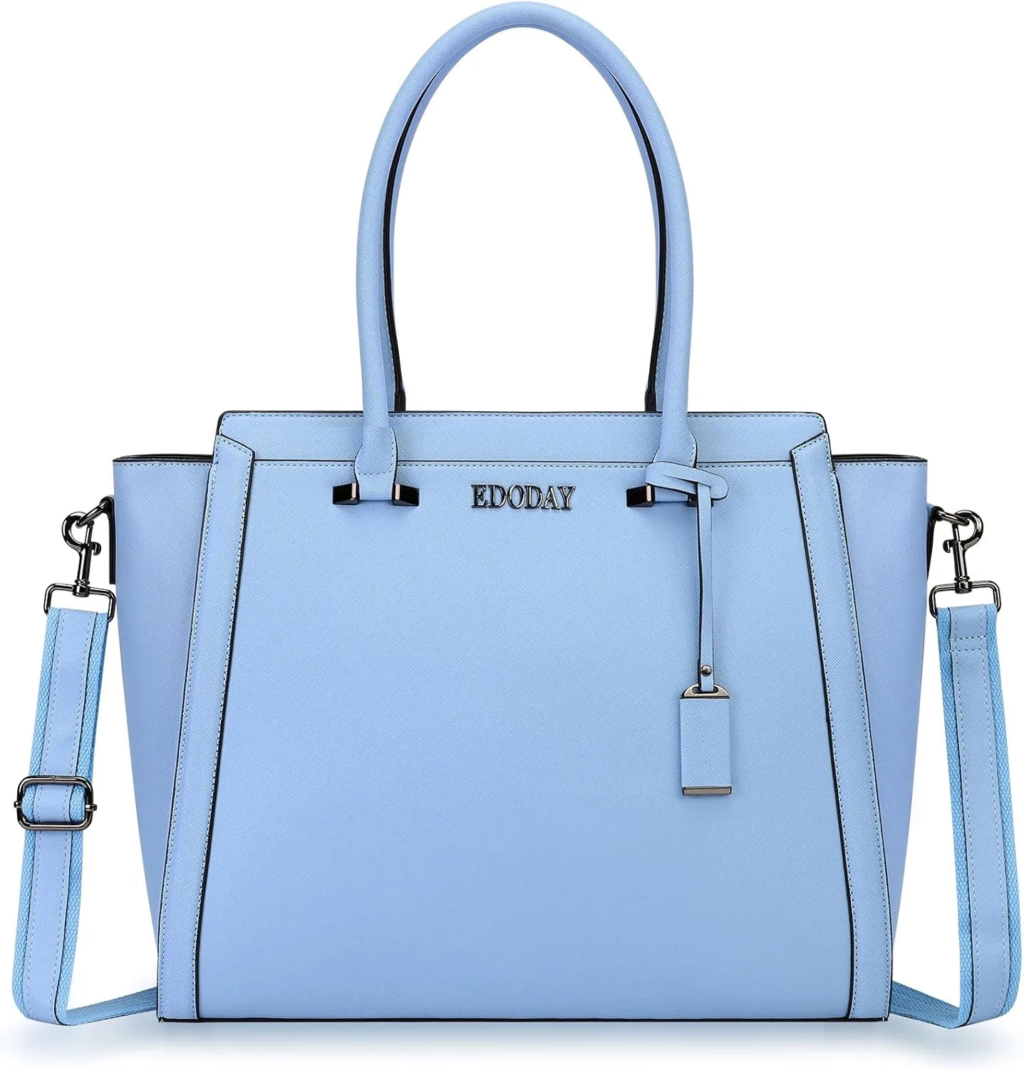 Stylish 15.6 Inch Laptop Tote Bag for Women - Travel Computer Handbag with Long Shoulder Strap