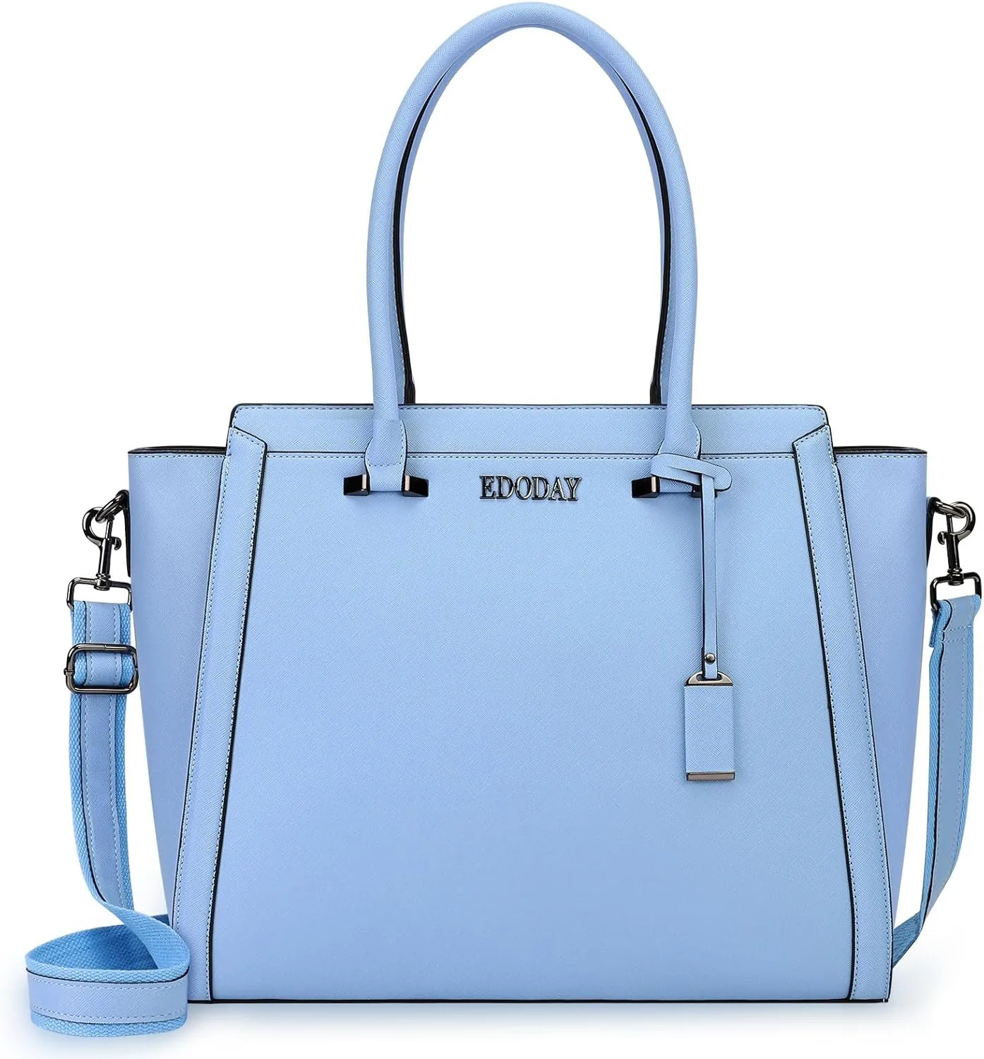 Stylish 15.6 Inch Laptop Tote Bag for Women - Travel Computer Handbag with Long Shoulder Strap