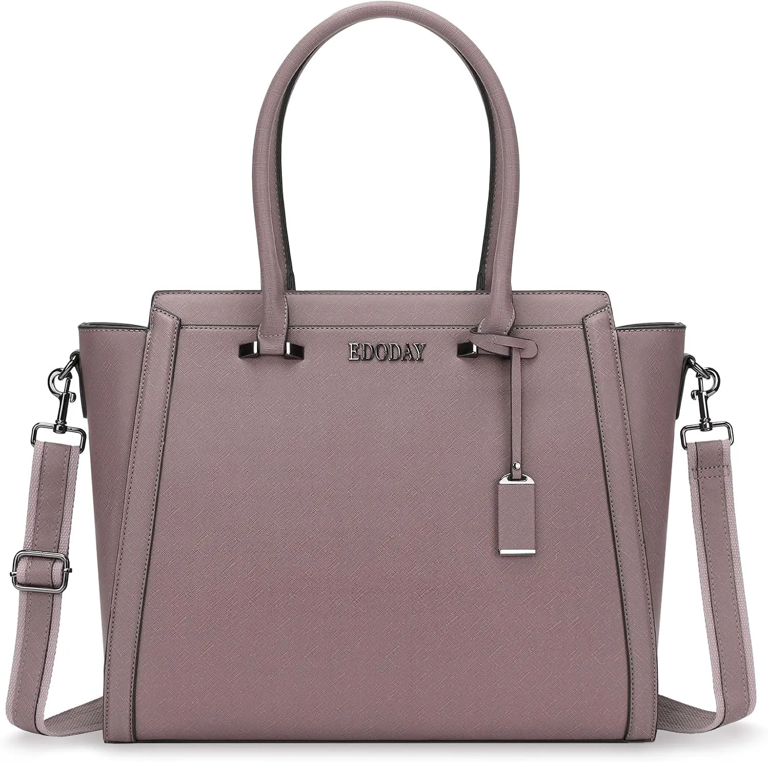 Stylish 15.6 Inch Laptop Tote Bag for Women - Travel Computer Handbag with Long Shoulder Strap