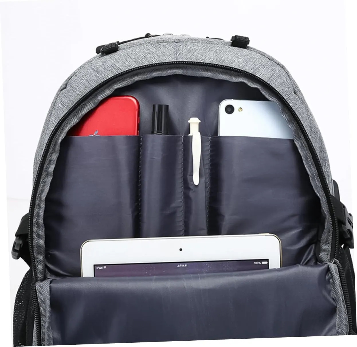 Stylish Backpack Basketball Net Oxford Fabric Large Capacity Men's Sports Bag Stogage Net Satchel