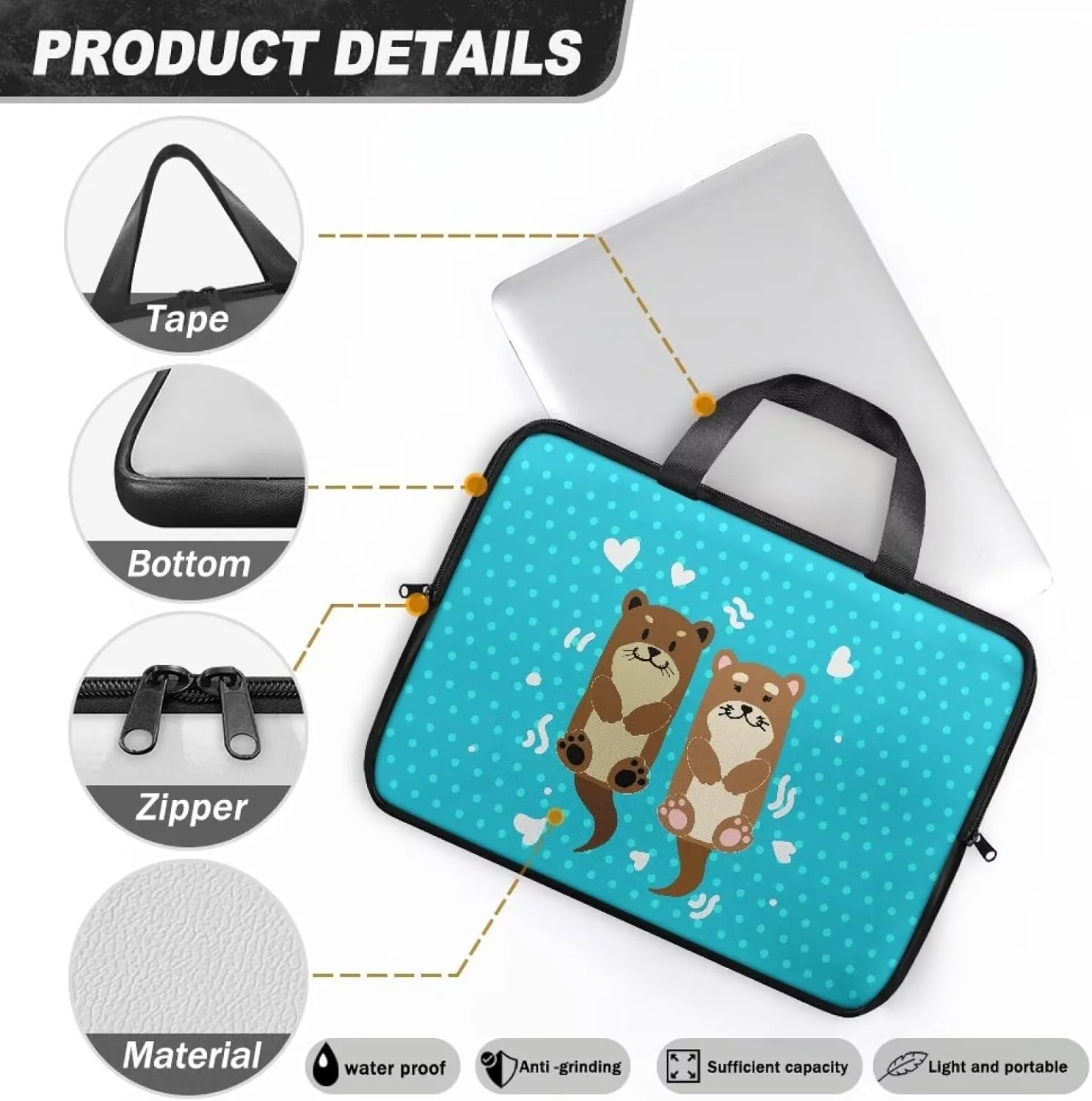 Stylish Laptop Bag,Laptop Tote Bag for 15In 15.6In 17In 17.3In Laptop,Laptop Carrying Case