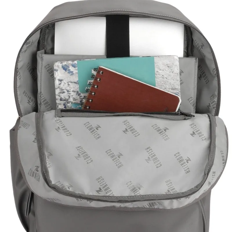 Stylish Vegan Leather Laptop Backpack | Fits 15.6 Inch Laptop | Grey | For Office, College, Travel