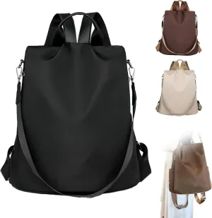 Subscrsidewa Anti-Theft Large Capacity Backpack, Anti Theft Backpack Subscrsidewa, Leisure Shoulder Bag for Women (BLACK)