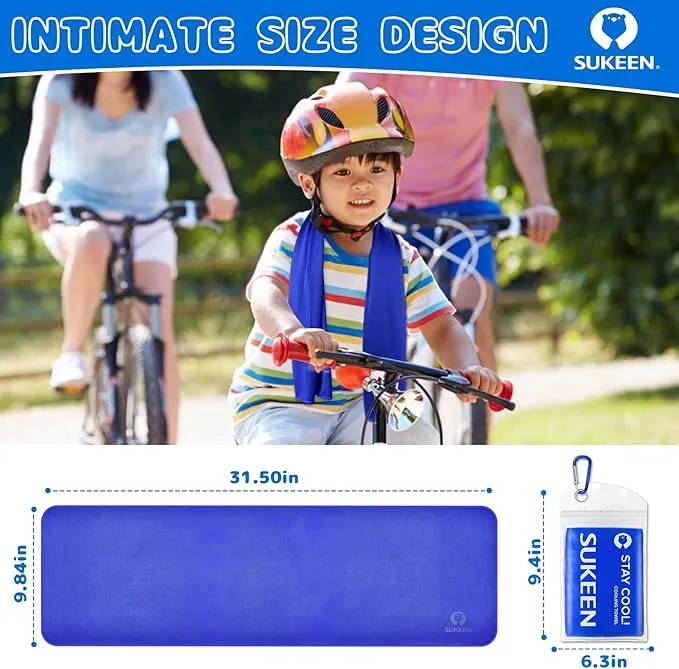 Sukeen Mini Cooling Towel for Kids(31 "x9),Ice Towel,Soft Breathable Cool Towel,Microfiber Cold Towel for Boys and Girls for Sports,Running,Exercise,School and More Activities (4Pack)