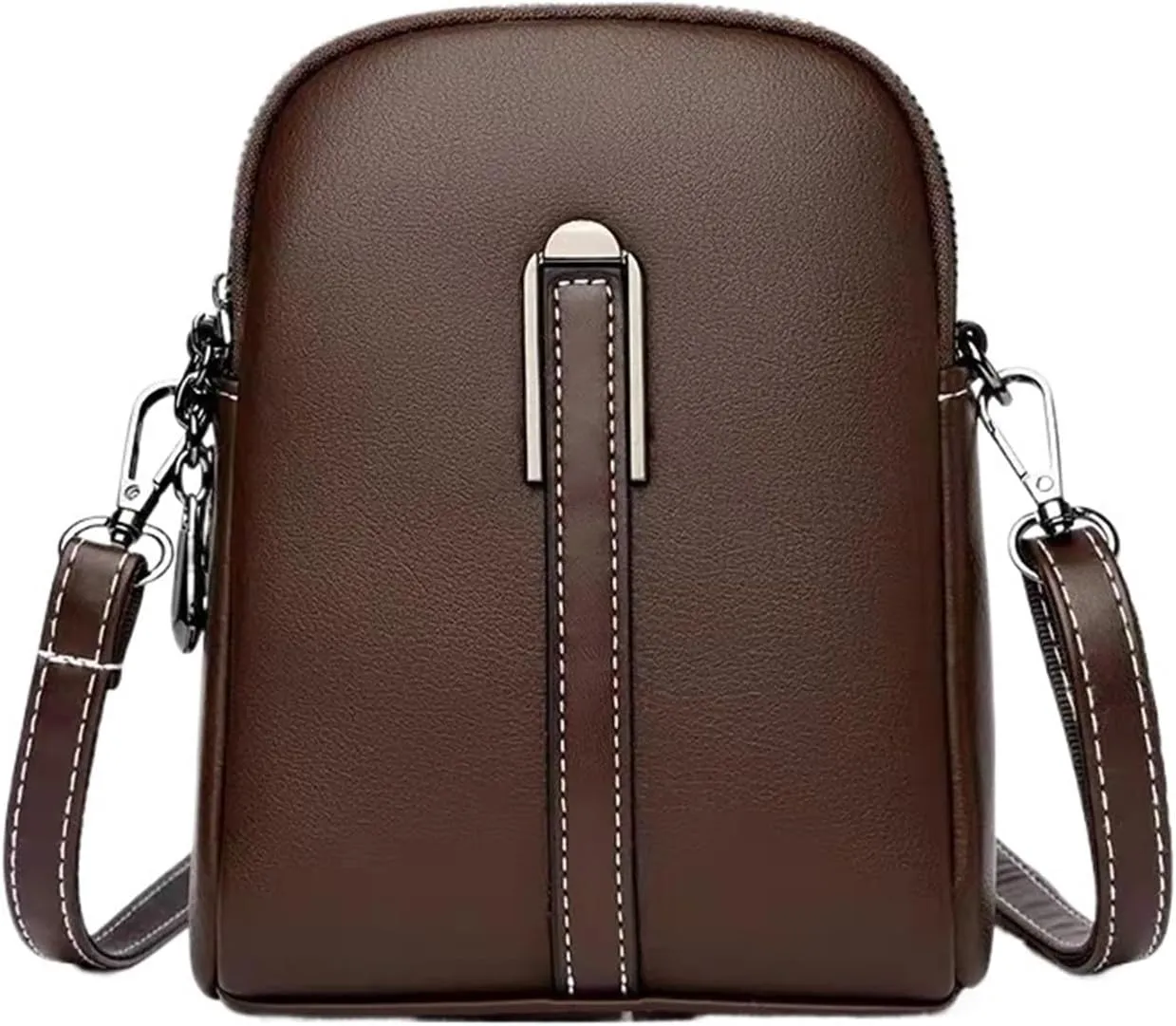 Summer Phone Bag Women's Oil Wax Cowhide Leather Crossbody Bag Fashionable and Casual Shoulder Bagladies' Small