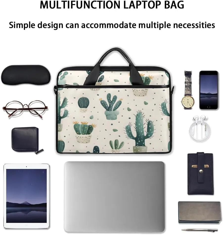 Sunshine Cactus Desert 15 Inch Laptop Bag Laptop Shoulder Bag Computer Cases for Laptops or Tablets