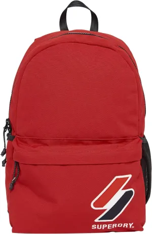 Superdry Mens Code Montana Rucksack, Main Zipped Compartment Risk Red Size One Size