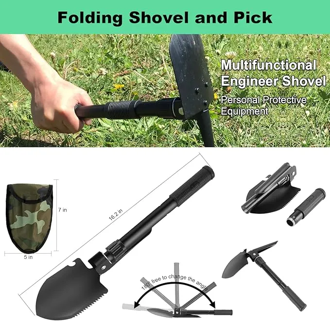 Survival Kit, First Aid Kit Survival Gear Tools Trauma Kit with Molle Pouch for Outdoor, Camping, Hunting, Hiking, Earthquake, Home, Office, Gifts for Men Dad Husband Women (