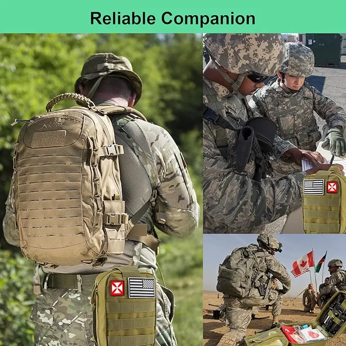 Survival Kit, First Aid Kit Survival Gear Tools Trauma Kit with Molle Pouch for Outdoor, Camping, Hunting, Hiking, Earthquake, Home, Office, Gifts for Men Dad Husband Women (
