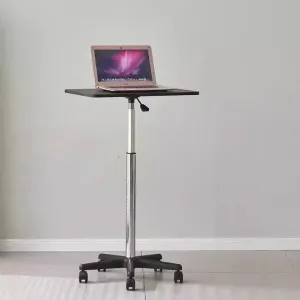 Susuzi Lap Desks with Lockable Wheels, Height AdjustablePortable Rolling Desk Table for for Small Spaces Bed Home Office