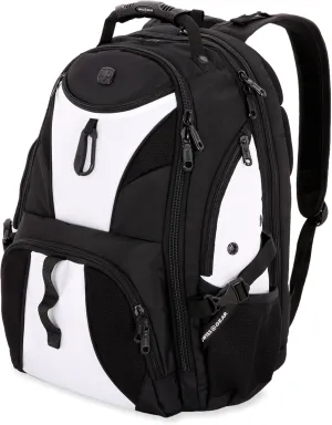 SwissGear 1900 Scansmart TSA 17 Laptop Backpack, White/Black, 19-Inch