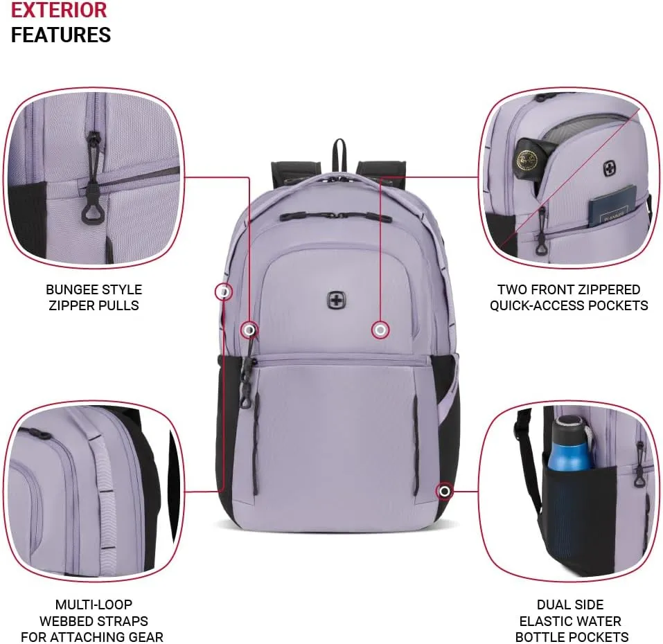 SwissGear Versa, Lavender Grey, 17.75-Inch