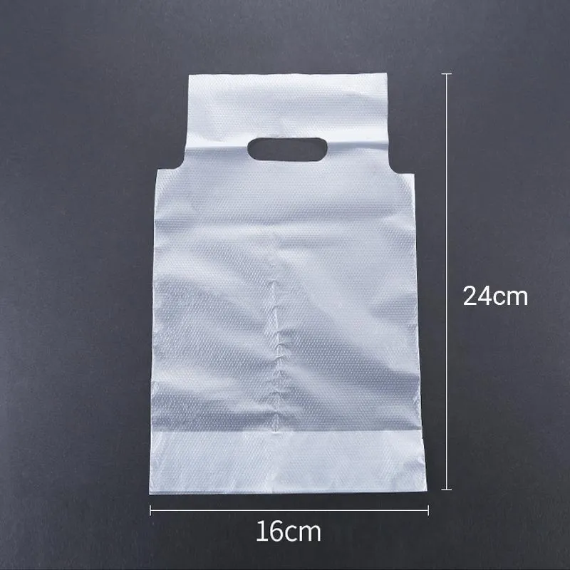 Take Out Bags 1/2Cup(s) 500PCS PE Die Cut Handle Drink Bags