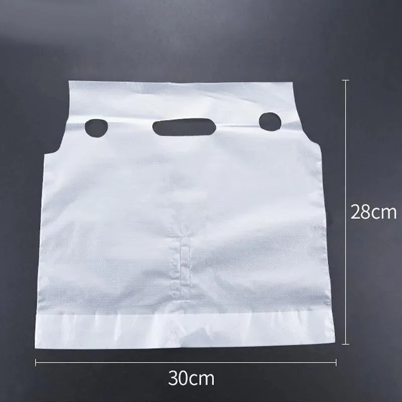 Take Out Bags 1/2Cup(s) 500PCS PE Die Cut Handle Drink Bags
