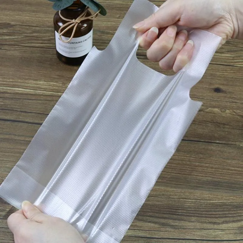 Take Out Bags 1/2Cup(s) 500PCS PE Die Cut Handle Drink Bags