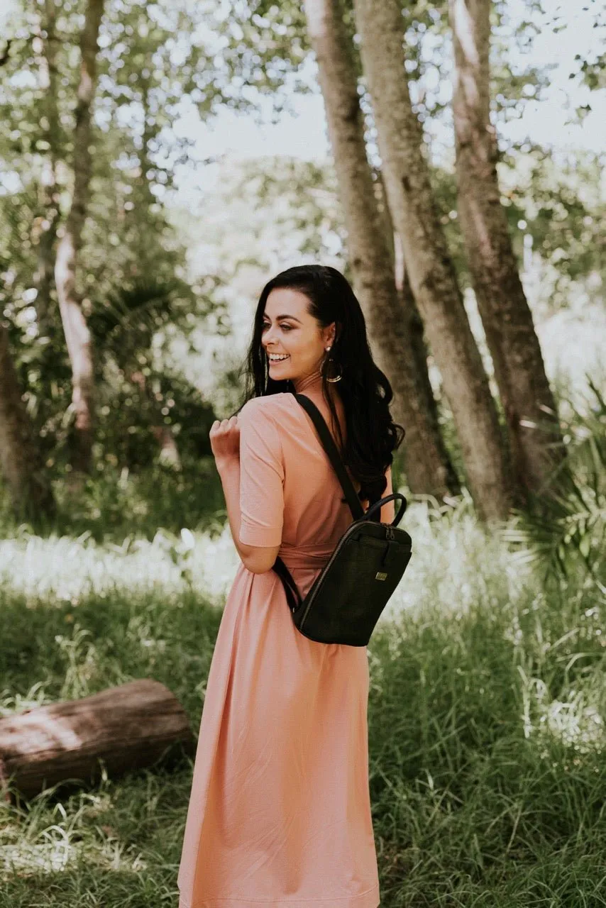 Tan Leather Goods - Olivia Leather Backpack | Black
