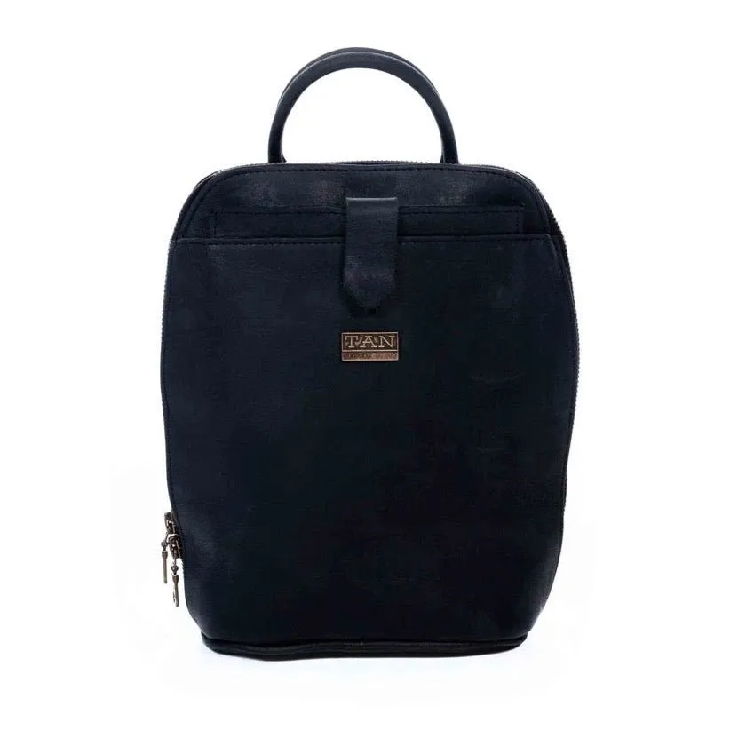 Tan Leather Goods - Olivia Leather Backpack | Black